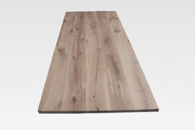 Baumstamm-Tischplatte (rechteckig) mit gerader Kante (60mm)